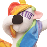 SnugArooz Dab The Unicorn Crinkle Plush Squeaky Dog Toy - Aura In Pink Inc.