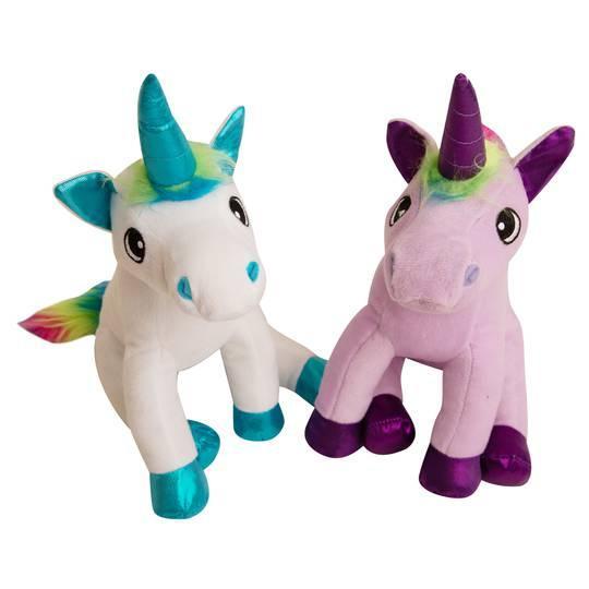 SnugArooz Rainbow The Unicorn Crinkle Plush Squeaky Dog Toys - Aura In Pink Inc.