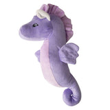 SnugArooz Shelly & Sandy Seahorse Squeaky Plush Dog Toys - Purple & Aqua - Aura In Pink Inc.