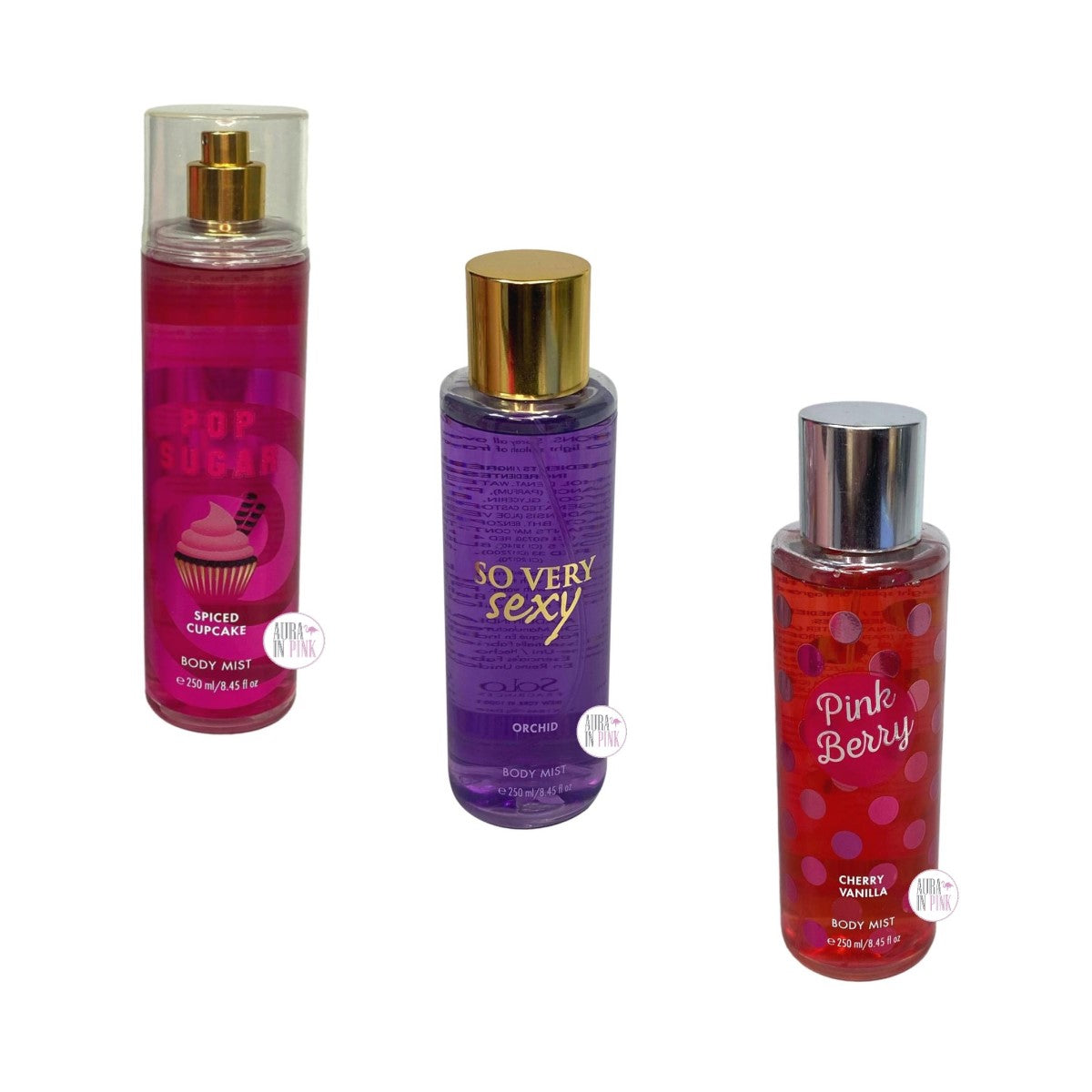 Solo Fragrances Body Fragrance Mists - Various Delectable Scents – Aura In  Pink Inc.