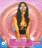 South Beach Inflatable Pink Glitter Tube Pool Float - Over 3 Feet Tall - Aura In Pink Inc.