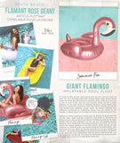 South Beach Tropical Collection Giant Pearlescent Pink Flamingo 6-Foot Tall Inflatable Pool Float - Aura In Pink Inc.