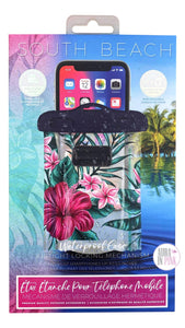 South Beach Tropical Hibiscus Floral Airtight Waterproof Smartphone Case - Aura In Pink Inc.