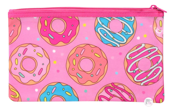 Sprinkle Glazed Donuts Pink Zip Case - Aura In Pink Inc.