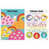 Squishy Stickers Unicorn World Puzzles & Coloring Activity Book by Make Believe Ideas - Aura In Pink Inc.