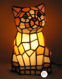 Stained Glass Tiffany Cat Lamp - Aura In Pink Inc.
