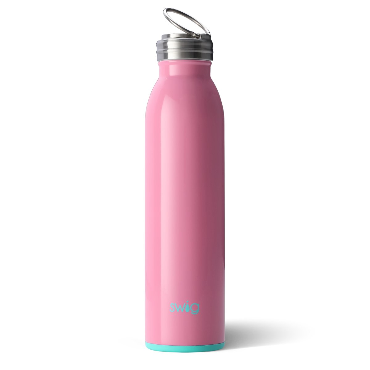 Swig Glossy Peony Pink & Turquoise Triple Insulated Hot/Cold