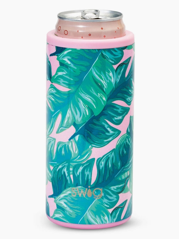 Swig Life Palm Springs Stainless Steel Insulated Skinny Can Cooler Coozie - Aura In Pink Inc.