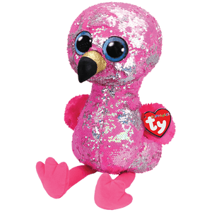 TY Flippables GIANT 26" Pinky The Pink Flamingo Reversible Sequin Plush - Aura In Pink Inc.