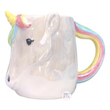 Tag 3D schillernder glasierter Regenbogen „I'm Not Weird, I'm A Unicorn“ Keramik-Kaffeetasse