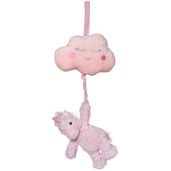 The Manhattan Toy Company Pink Cloud Petals Unicorn Pull Musical Plush Activity Toy - Aura In Pink Inc.