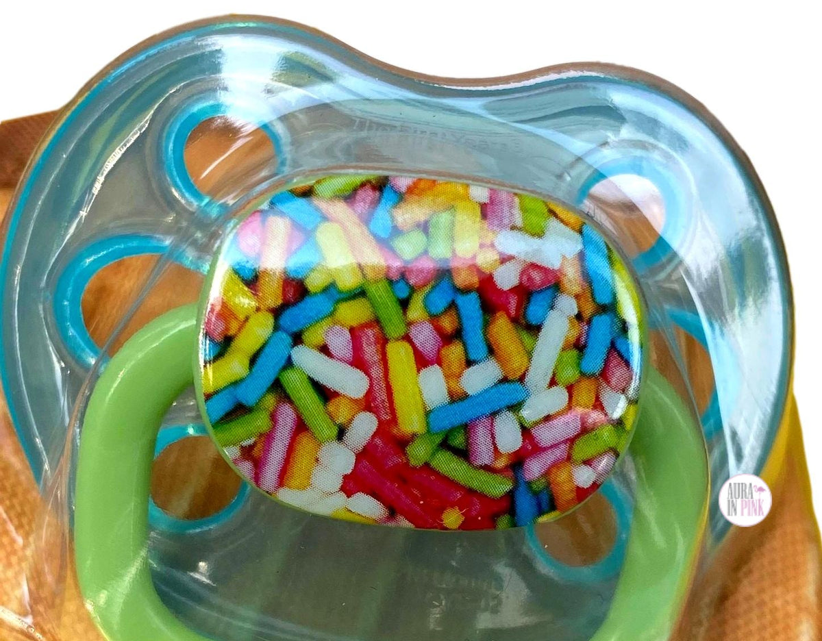 Tomy The First Years Ice Cream Sprinkles Orthodontic Pacifier & Pouch ...