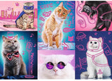 Trefl Super Cats Neon Color Line 1000 Piece Puzzle - Aura In Pink Inc.