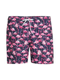 Trunks Beach Wear Photo Real Pink Flamingo Printed Marine Sand Swim Shorts - Aura In Pink Inc.