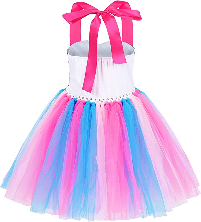 Tutu Dreams Mermaid Metallic Scales Pink Lilac Purple Blue Tulle Tutu Dress w/Matching Tiara 4-5Y Small