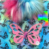 UnderOneSky Butterflies Rainbow Tie Dye Overnight Tote Bag