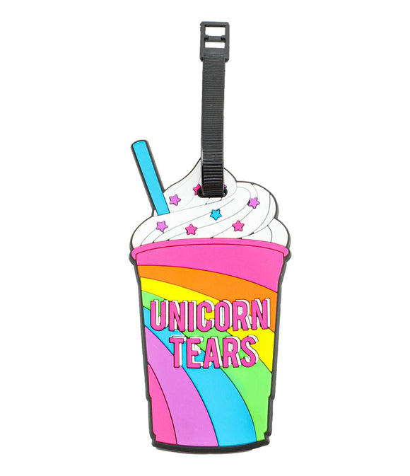 Unicorn Tears Pastel Rainbow Frothy Drink Luggage Tag - Aura In Pink Inc.
