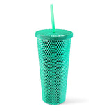 West & Fifth Extra Large Anodized Metallic Chrome Bling Diamond Studded Tumblers