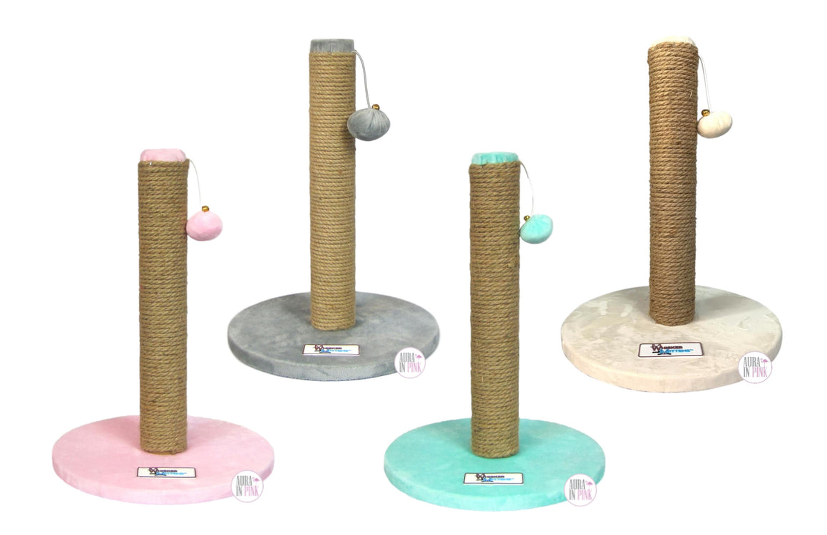Whiskers and Mittens Kitty Scratching Posts w/Pom Pom Bell Toys Asso