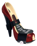 Wild Eye Designs Wink Stopperella Stilletto High Heel Shoe Bottle Stoppers - Black, Red, Leopard - Aura In Pink Inc.