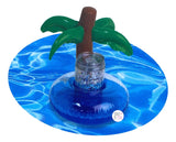 Wink Island Palm Tree Inflatable Floaty Station w/Iridescent Glitter Insulated Tumbler - Aura In Pink Inc.