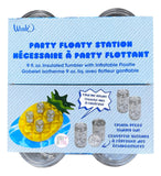 Wink Pineapple Party Inflatable Floaty Station w/Iridescent Glitter Insulated Tumbler Quad - Aura In Pink Inc.