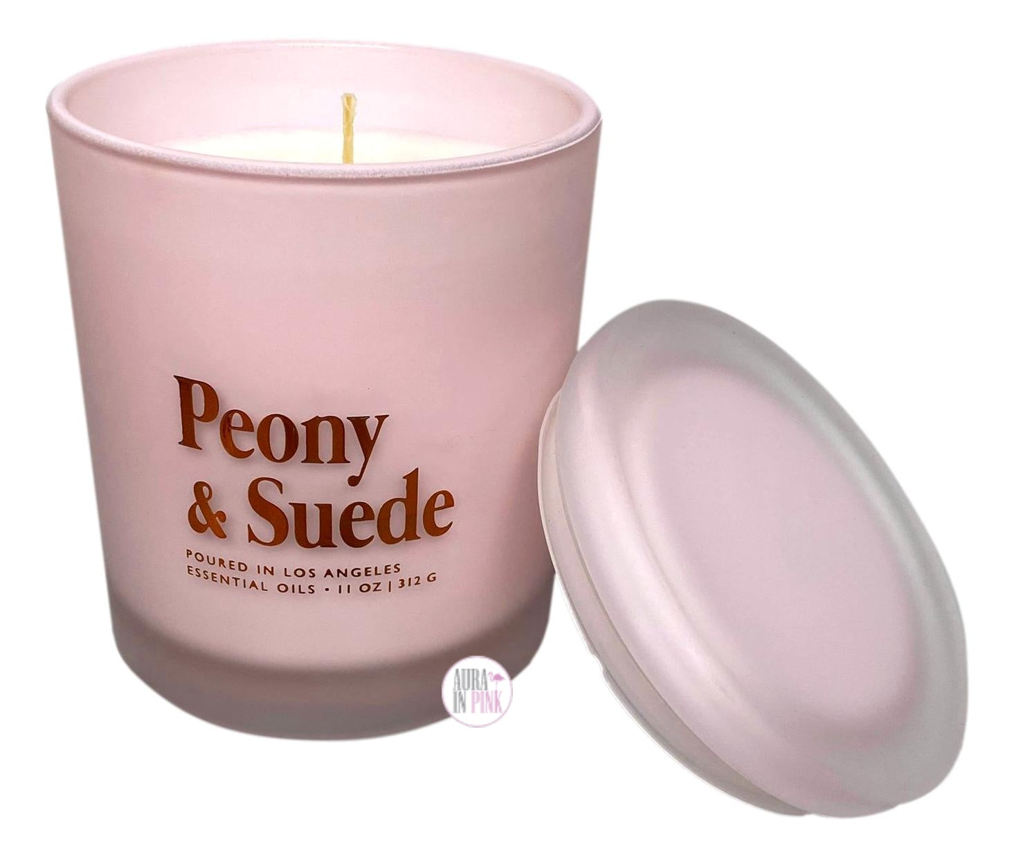 Wolf Lamb Peony Suede Pink Frosted Glass Jar Scented Candle