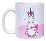 Yoga Namaste Coffee Unicorn White & Lilac Ceramic Coffee Mug - Aura In Pink Inc.