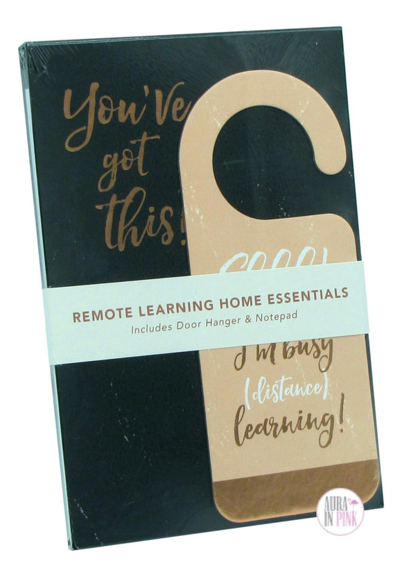 Punch Studio You've Got This Remote Learning Home Essentials Notepad & Door Hanger Set - Aura In Pink Inc.