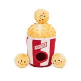 ZippyPaws Burrow Popcorn Bucket Squeaky Plush Dog Toy Set - Aura In Pink Inc.