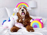 ZippyPaws Miniz Unicorns 3-Pack Squeaky Plush Dog Toy Set - Aura In Pink Inc.