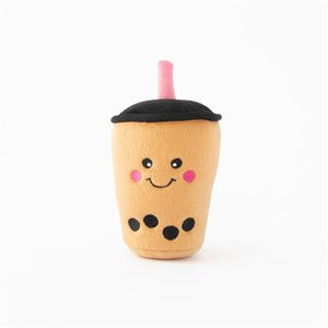 Zippy Paws NomNomz Boba Milk Tea Bubble Tea Squeaky Plush Dog Toy - Aura In Pink Inc.