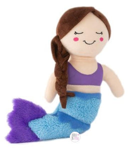 Zippy Paws Storybook Snugglerz Maddy The Mermaid Squeaky Plush Dog Toy - Aura In Pink Inc.