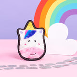 ZippyPaws Z-Stitch Sprinkles The Unicorn Squeaky Plush Dog Toy - Aura In Pink Inc.