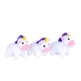 ZippyPaws Zippy Burrow - Unicorns in Rainbow Squeaky Plush Dog Toy Set - Aura In Pink Inc.