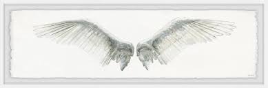 Marmont Hill Wing Span Angel Wings Framed Art Print In Glass 24