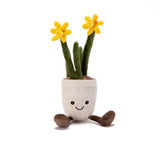 Nandog Pet Gear My BFF Flower Pot Daffodil Plant Squeaky Plush Dog Toy - Aura In Pink Inc.