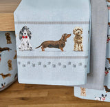 Cooksmart England Curious Dogs Collection 3-Piece Cotton Kitchen Towel Set - Aura In Pink Inc.